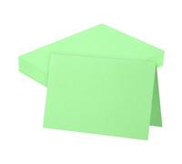 sourcing map Paquete de 100 papeles de cartulina en blanco de 5.9 x 7.9 pulgadas, cartulina verde claro, papel de cartulina grueso plegado a granel para impresora, tarjetas de bricolaje, regalo de