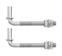 sourcing map Paquete de 2 bisagras de puerta de perno en J, bisagras de puerta de granja de acero galvanizado de 6 pulgadas, valla de enlace de cadena de perno en J con pin macho de 5/8 pulgadas para