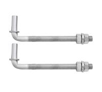 sourcing map Paquete de 2 bisagras de puerta de perno en J, bisagras de puerta de granja de acero galvanizado de 8 pulgadas, valla de enlace de cadena de perno en J con pin macho de 5/8 pulgadas para