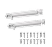sourcing map Paquete de 2 cerraduras de perno de barril, pestillo de cerradura de puerta corredera de 6 pulgadas, pestillo de aleación de aluminio resistente con tornillos para puerta de dormitorio y