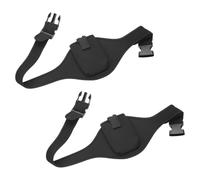 sourcing map Paquete de 2 cinturones de micrófono, 27 a 39 pulgadas, ajustables, elásticos, absorbentes del sudor, para soporte de micrófono, micrófono de teatro, color negro