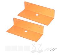 sourcing map Paquete de 2 estantes acrílicos para pared, estantes flotantes naranjas de 9 pulgadas, organizador de estante de exhibición para baño, dormitorio, sala de estar, decoración de habitación