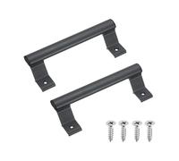 sourcing map Paquete de 2 manijas de puerta corredera de granero, manijas de aleación de aluminio de 8 pulgadas con tornillos, tirador de puerta de vidrio para patio, garaje, cobertizo, balcón, puerta