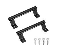 sourcing map Paquete de 2 manijas de puerta corredera de granero, manijas de aleación de aluminio de 8 pulgadas con tornillos, tirador de puerta de vidrio para patio, garaje, cobertizo, balcón, puerta