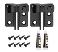 sourcing map Paquete de 2 pestillos abatibles, cerradura de seguridad de acero inoxidable de 1.8 pulgadas, cerradura de puerta de granero, acabado cepillado, para valla de granero, jaula de mascotas