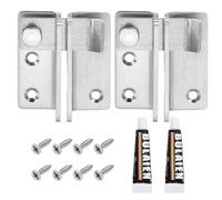 sourcing map Paquete de 2 pestillos abatibles, cerradura de seguridad de acero inoxidable de 2.4 pulgadas, cerradura de puerta de granero, acabado cepillado, para valla de granero, jaula de mascotas