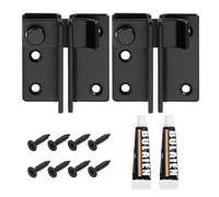 sourcing map Paquete de 2 pestillos abatibles, cerradura de seguridad de acero inoxidable de 2.4 pulgadas, cerradura de puerta de granero, acabado cepillado, para valla de granero, jaula de mascotas