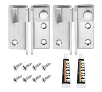 sourcing map Paquete de 2 pestillos abatibles, cerradura de seguridad de acero inoxidable de 2.4 pulgadas, cerradura de puerta de granero, acabado cepillado, para valla de granero, jaula de mascotas