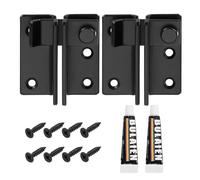 sourcing map Paquete de 2 pestillos abatibles, cerradura de seguridad de acero inoxidable de 2.4 pulgadas, cerradura de puerta de granero, acabado cepillado, para valla de granero, jaula de mascotas