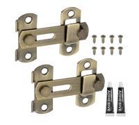 sourcing map Paquete de 2 pestillos abatibles para puerta abatible, 2 pulgadas, de acero inoxidable, para puerta corrediza de granero, para baño, valla de granero, jaula de mascotas, ventana de garaje