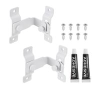 sourcing map Paquete de 2 pestillos abatibles para puerta, acero inoxidable de 3.3 pulgadas, 90 grados, cerradura de puerta corrediza de granero, ángulo recto, curvado para valla de granero, jaula de