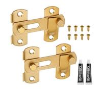 sourcing map Paquete de 2 pestillos abatibles para puerta, de acero inoxidable de 2 pulgadas, para puerta corrediza de granero, para baño, valla de granero, jaula de mascotas, ventana de garaje, color