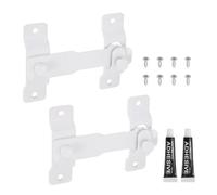 sourcing map Paquete de 2 pestillos abatibles para puerta, de acero inoxidable de 3.3 pulgadas, para puerta corrediza de granero, para baño, valla de granero, jaula de mascotas, ventana de garaje