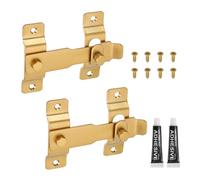 sourcing map Paquete de 2 pestillos abatibles para puerta, de acero inoxidable de 3.3 pulgadas, para puerta corrediza de granero, para baño, valla de granero, jaula de mascotas, ventana de garaje