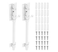 sourcing map Paquete de 2 pestillos deslizantes de acero inoxidable 304 de 12 pulgadas para puerta, barra de 14 mm de diámetro con agujero para candado para valla de madera de granero, cobertizo