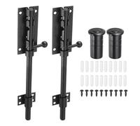 sourcing map Paquete de 2 pestillos deslizantes de acero inoxidable 304 de 6 pulgadas para puerta, barra de 12 mm de diámetro con contenedor de polvo para puerta de granero, valla de madera, cobertizo