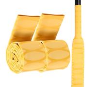 sourcing map Paquete de 2 tubos termorretráctiles para caña de pescar de 3.3 pies y 1.2 pulgadas de diámetro, antideslizante, impermeable, mango retráctil para deportes, mango de fitness, amarillo