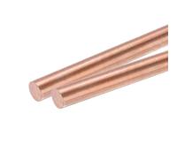 sourcing map Paquete de 2 varillas redondas de cobre puro de 6 mm de diámetro, 330 mm de longitud, barra de cobre sólido para manualidades, metal, manualidades, pasatiempos de trabajo de metal