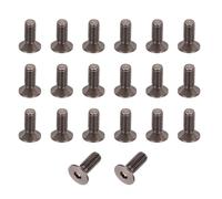 sourcing map Paquete de 20 tornillos de cabeza hueca, tornillos hexagonales de aleación de aluminio M3 x 8 mm, tornillos hexagonales de cabeza plana para accesorios de modelo, gris titanio