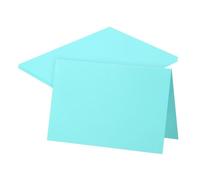 sourcing map Paquete de 25 papeles de cartulina en blanco de 5.9 x 7.9 pulgadas, cartulina azul claro a granel, papel de cartulina grueso plegado para impresora, tarjetas de bricolaje, regalo de