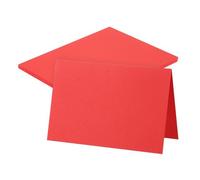 sourcing map Paquete de 25 papeles de cartulina en blanco de 5.9 x 7.9 pulgadas, cartulina roja a granel, papel de cartulina gruesa plegada para impresora, tarjetas de bricolaje, regalo de