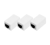 sourcing map Paquete de 3 acopladores Ethernet RJ45, hembra a hembra, adaptador de extensión Ethernet Cat6, conector de red para Cat8/Cat7/Cat6/Cat5e/Cat5, color blanco