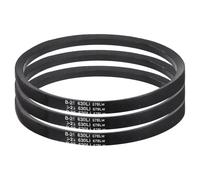 sourcing map Paquete de 3 correas trapezoidales B25 clásicas envueltas, 28 pulgadas de circunferencia exterior envuelta, correa trapezoidal de goma industrial perfil B para equipos de maquinaria