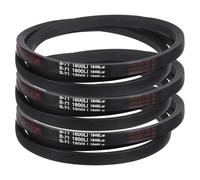 sourcing map Paquete de 3 correas trapezoidales clásicas envueltas B71, circunferencia exterior de 74 pulgadas, correa trapezoidal de goma industrial, perfil B, para equipos de maquinaria industrial,