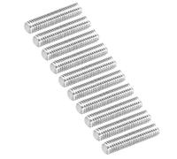 sourcing map Paquete de 30 varillas totalmente roscadas M6 x 30 mm, paso de rosca de 1 mm, acero inoxidable 304, varillas roscadas a mano derecha