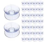 sourcing map Paquete de 30 ventosas de doble cara, espaciadores de mesa de vidrio de 1.2 pulgadas, almohadillas de ventosa de silicona transparente para mesas de vidrio de patio, espejo, tabla de