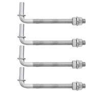 sourcing map Paquete de 4 bisagras de puerta de perno en J, bisagras de puerta de granja de acero galvanizado de 8 pulgadas, valla de enlace de cadena de perno en J con pin macho de 5/8 pulgadas para