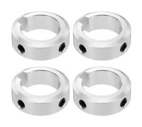 sourcing map Paquete de 4 collares de eje, aleación de aluminio de 1-1/4 pulgadas, estilo de tornillo de cuello de eje de 1-13/16 pulgadas, diámetro exterior de 5/8 pulgadas de grosor para máquinas