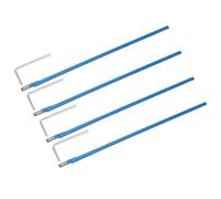 sourcing map Paquete de 4 varillas de guitarra de dos vías, barra de guitarra de perfil bajo de 420 mm con llave en L de 4 mm, herramientas Luthier para bajos eléctricos y acústicos, ajuste de