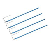 sourcing map Paquete de 4 varillas de guitarra de dos vías, barra de guitarra de perfil bajo de 460 mm con llave en L de 4 mm, herramientas Luthier para bajos eléctricos y acústicos, ajuste de