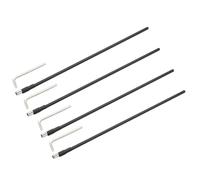 sourcing map Paquete de 4 varillas de guitarra de dos vías, barra de guitarra de perfil bajo de 460 mm con llave en L de 4 mm, herramientas Luthier para bajos eléctricos y acústicos, ajuste de