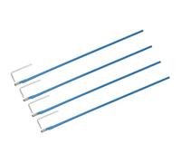 sourcing map Paquete de 4 varillas de guitarra de dos vías, barra de guitarra de perfil bajo de 630 mm con llave en L de 4 mm, herramientas Luthier para bajos eléctricos y acústicos, ajuste de