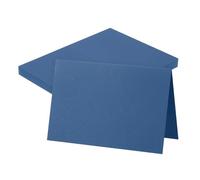 sourcing map Paquete de 50 papeles de cartulina en blanco de 5.9 x 7.9 pulgadas, cartulina azul cobalto, papel de cartulina gruesa plegada a granel para impresora, tarjetas de bricolaje, regalo de