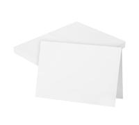 sourcing map Paquete de 50 papeles de cartulina en blanco de 5.9 x 7.9 pulgadas, cartulina blanca a granel, papel de cartulina gruesa plegada para impresora, tarjetas de bricolaje, regalo de