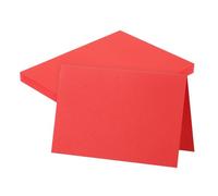 sourcing map Paquete de 50 papeles de cartulina en blanco de 5.9 x 7.9 pulgadas, cartulina roja a granel, papel de cartulina gruesa plegada para impresora, tarjetas de bricolaje, regalo de