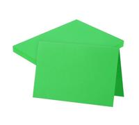 sourcing map Paquete de 50 papeles de cartulina en blanco de 5.9 x 7.9 pulgadas, cartulina verde a granel, papel de cartulina grueso doblado para impresora, tarjetas de bricolaje, regalo de