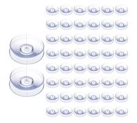 sourcing map Paquete de 50 ventosas de doble cara, espaciadores de mesa de vidrio de 1.4 pulgadas, almohadillas de ventosa de silicona transparente para mesas de vidrio de patio, espejo, tabla de