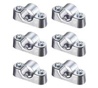 sourcing map Paquete de 6 abrazaderas de soporte de tubo, M5 x 16 mm, acero al carbono, códigos fuera de la pared, soporte de clip para fijación de tuberías de tarjeta de pared