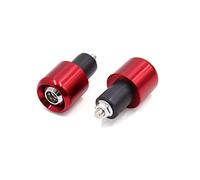 sourcing map Par 6mm Macho Tapón Agarre del Manillar 7/8 22mm Moto Aleación Rojo