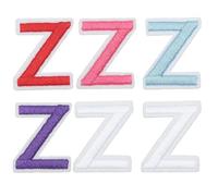 sourcing map Parches bordados de la letra Z de 1 pulgada, parche de tela de chenilla con inicial A-Z para coser o planchar para suministros de bricolaje, camisetas, ropa, chaqueta, bolsa (azul, morado