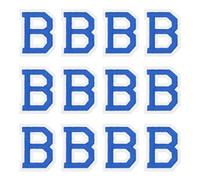 sourcing map Parches de letras B, parche bordado del alfabeto de 1.4 pulgadas A-Z con adhesivo planchado para bricolaje, decoración de ropa, reparación, camisas, jeans, chaquetas (azul, 12 unidades)