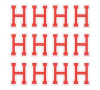 sourcing map Parches de letras H, parche bordado del alfabeto de 1.4 pulgadas A-Z con adhesivo planchado para bricolaje, decoración de ropa, reparación, camisas, jeans, chaquetas (rojo, 12 unidades)