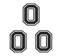 sourcing map Parches de letras para planchar, 3 piezas de 3.1 pulgadas/7.8 cm, parches bordados del alfabeto O para coser en ropa, vestido, calcetines, jeans, sombreros, accesorios de bricolaje (negro