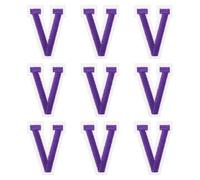 sourcing map Parches de letras para planchar de 5 cm, parche bordado del alfabeto V, para coser o coser, para reparar ropa, jeans, zapatos, sombreros, bricolaje (morado, paquete de 9)