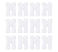 sourcing map Parches de letras para planchar, letra M, parche bordado del alfabeto de 1.4 pulgadas A-Z con adhesivo planchado para bricolaje, decoración de ropa, reparación, camisas, jeans, chaquetas