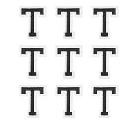 sourcing map Parches de letras termo-adhesivas para planchar, letra T, parche bordado del alfabeto de 1.4 pulgadas de la A a la Z con adhesivo planchado para bricolaje, decoración de ropa, reparación